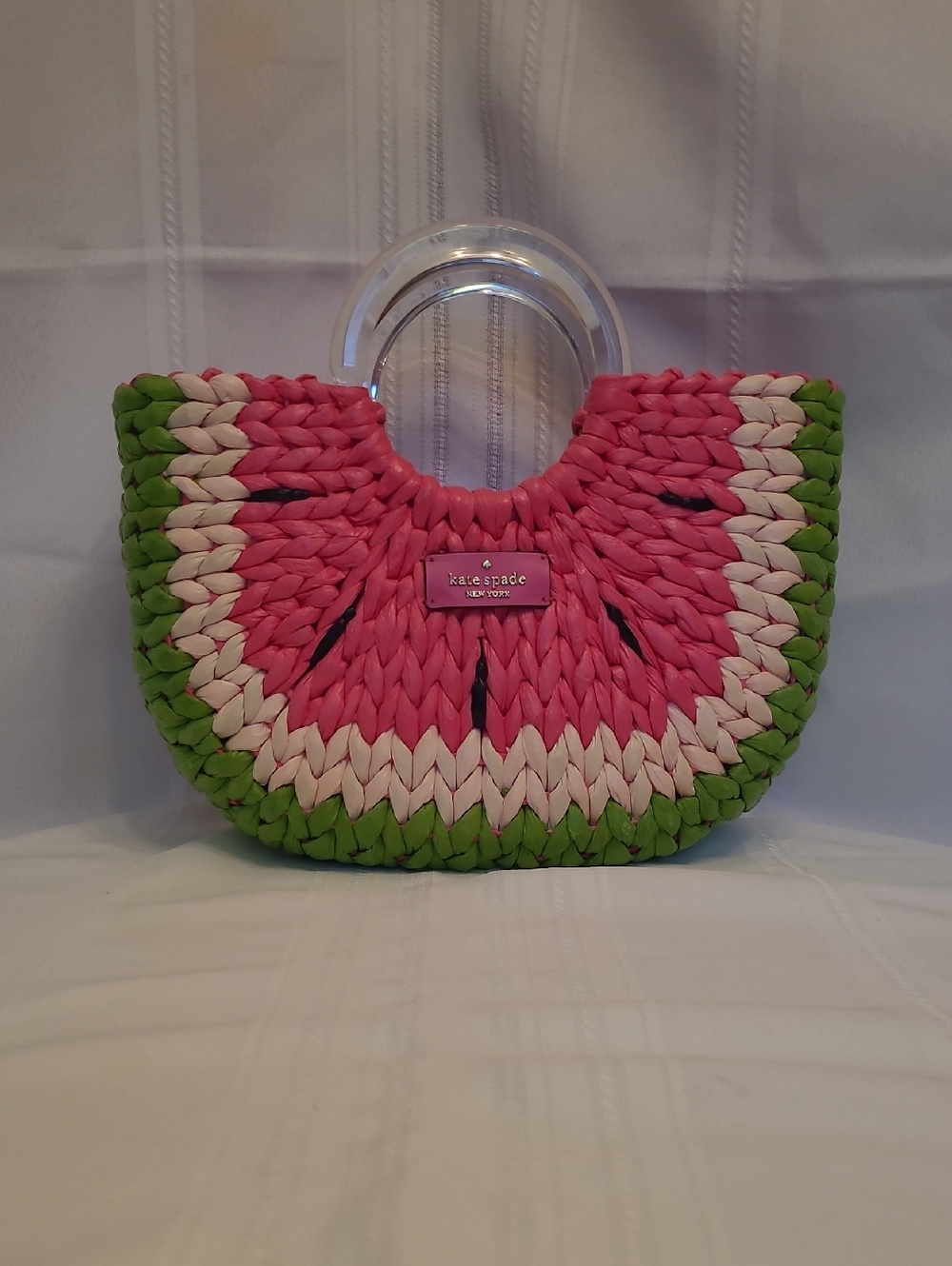 Kate Spade Watermelon Picnic Perfect Woven Tote Bag